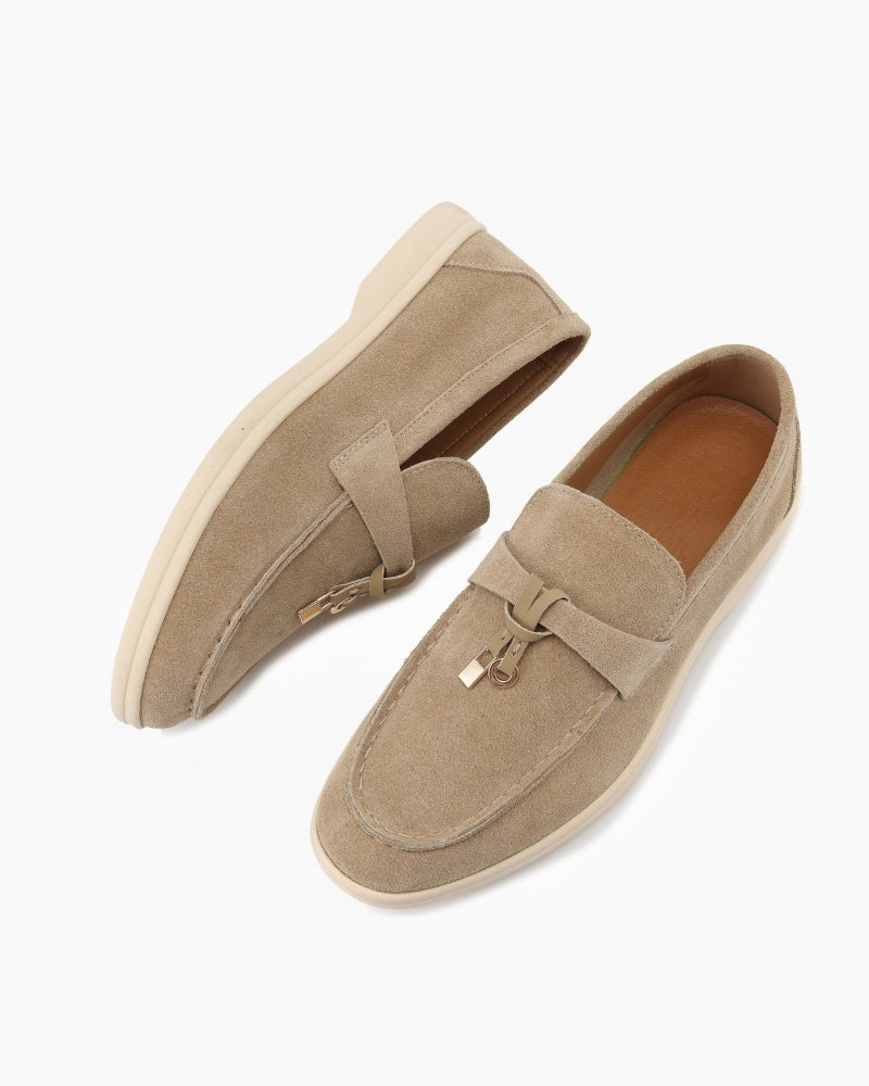 Old Money Wildleder-Damen-Loafer