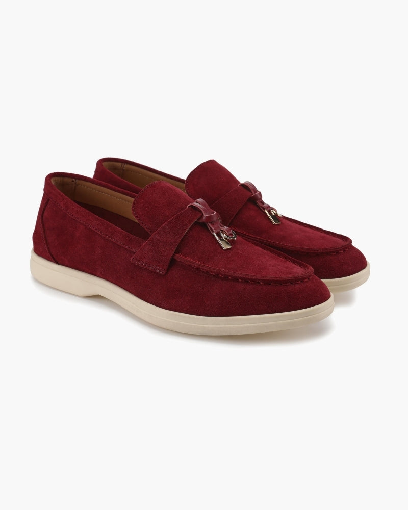 Old Money Wildleder-Damen-Loafer