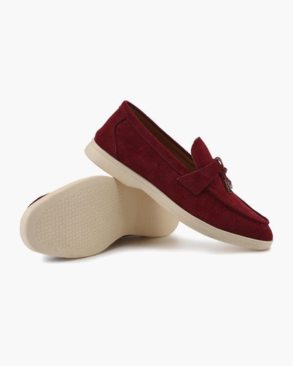 Old Money Wildleder-Damen-Loafer