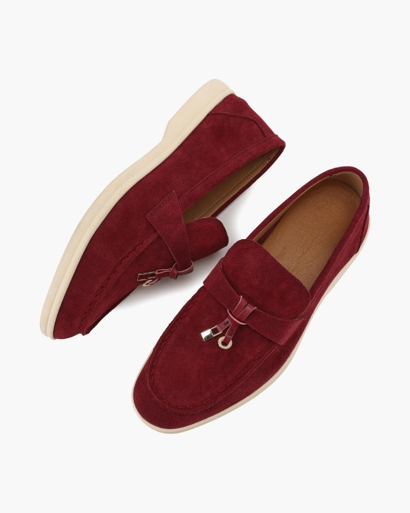 Old Money Wildleder-Damen-Loafer