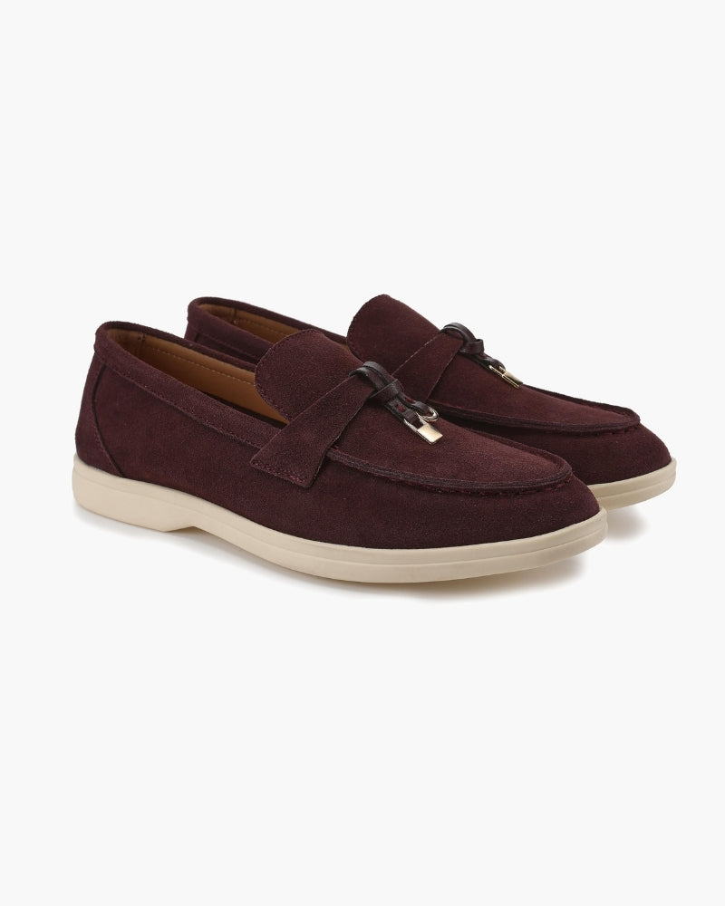 Old Money Wildleder-Damen-Loafer