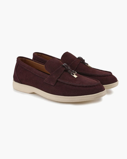 Old Money Wildleder-Damen-Loafer
