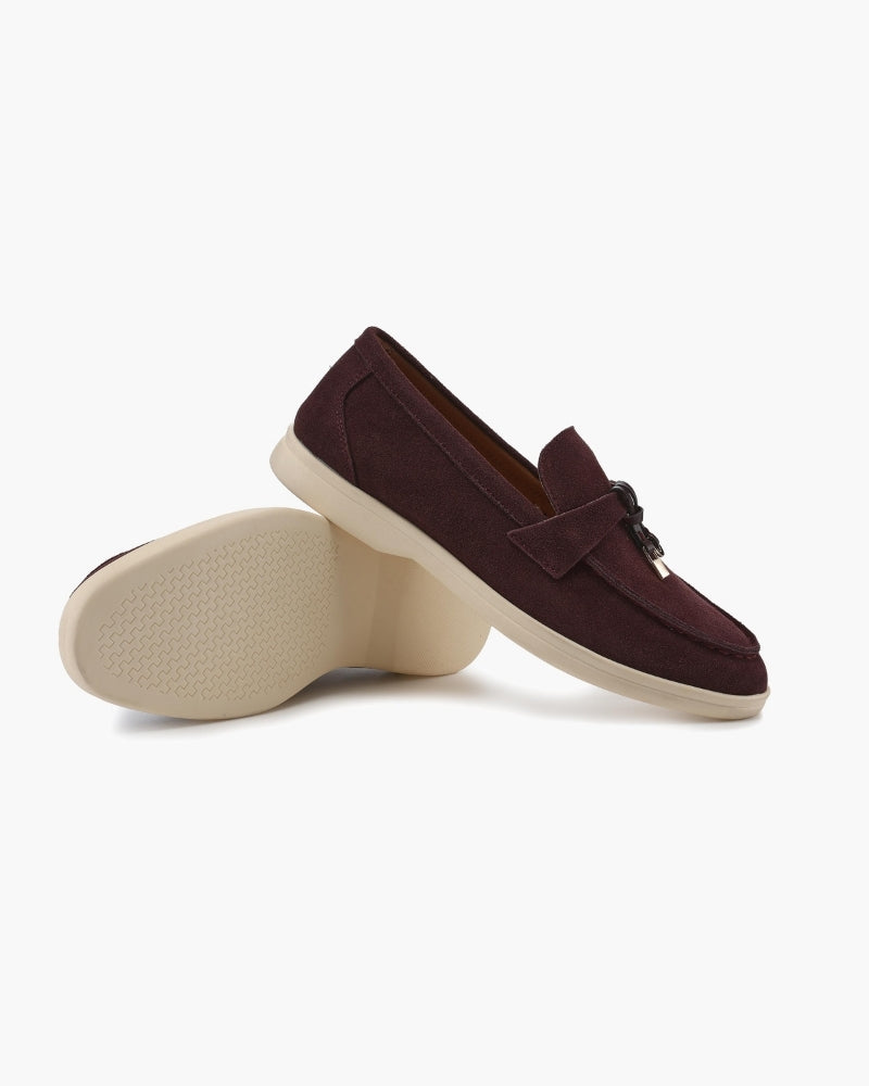 Old Money Wildleder-Damen-Loafer