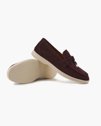 Old Money Wildleder-Damen-Loafer