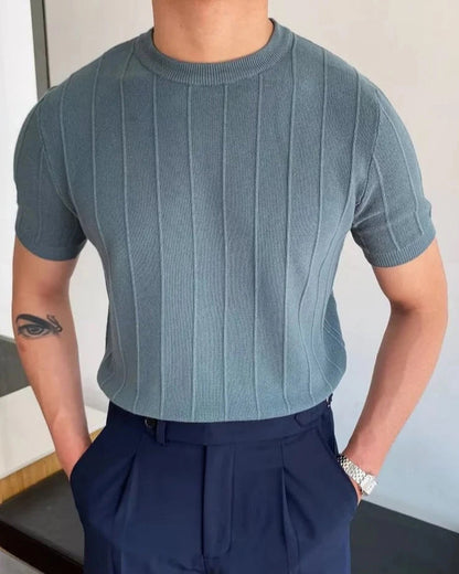 Cannes geripptes T-Shirt