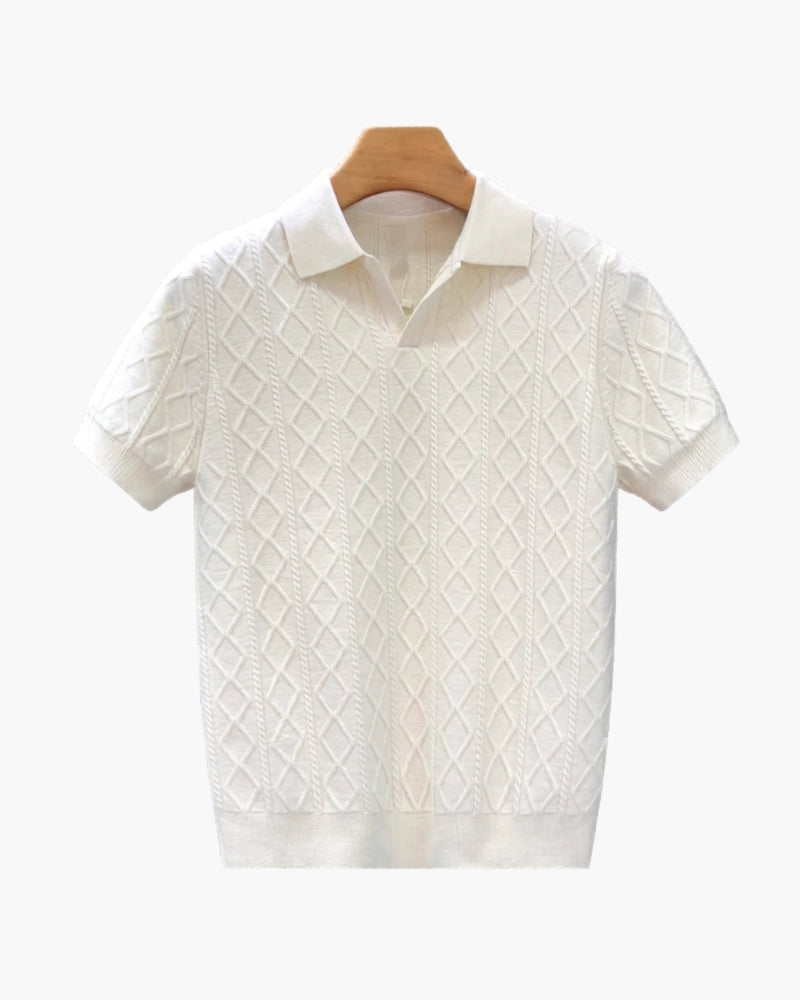 Signature Textured Strickpolo
