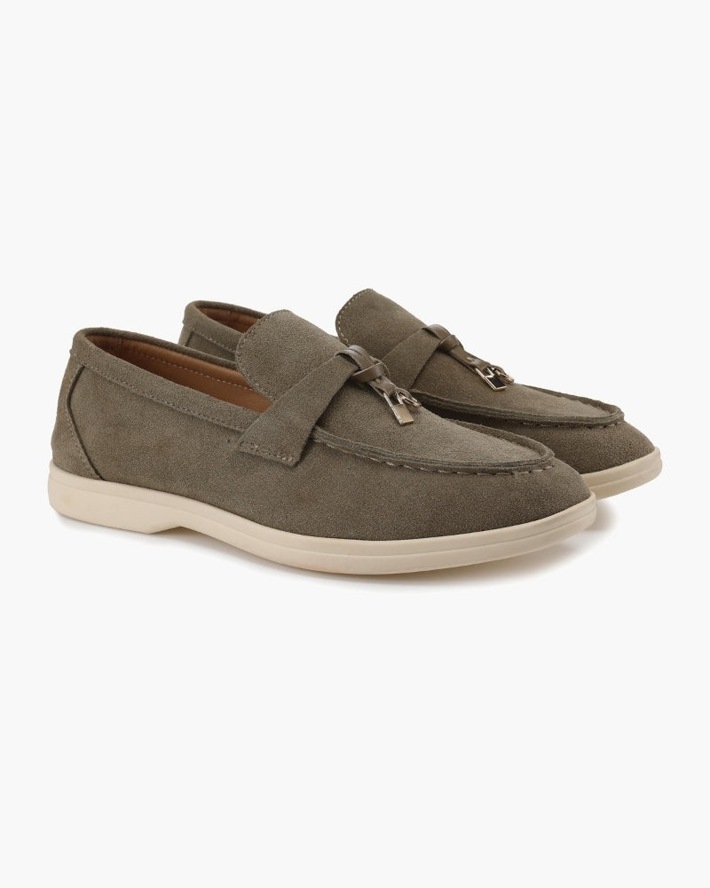 Old Money Wildleder-Damen-Loafer