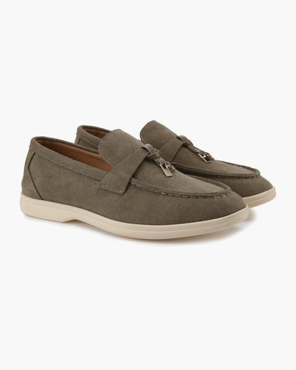 Old Money Wildleder-Damen-Loafer