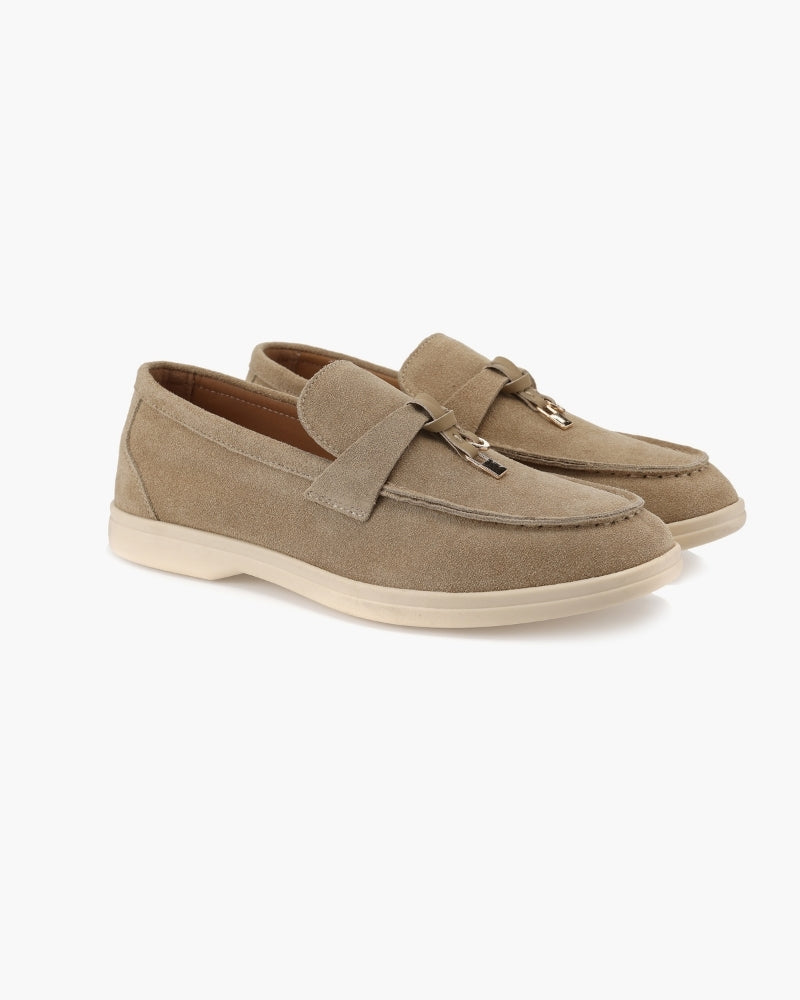 Old Money Wildleder-Damen-Loafer