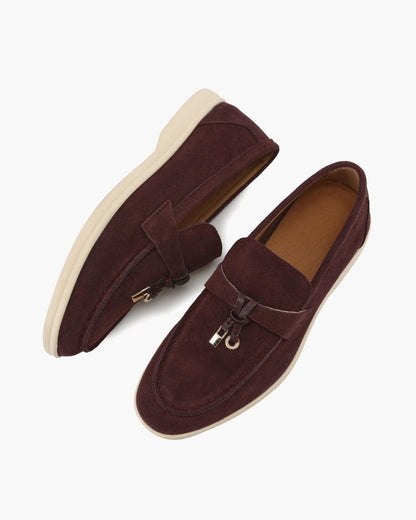 Old Money Wildleder-Damen-Loafer