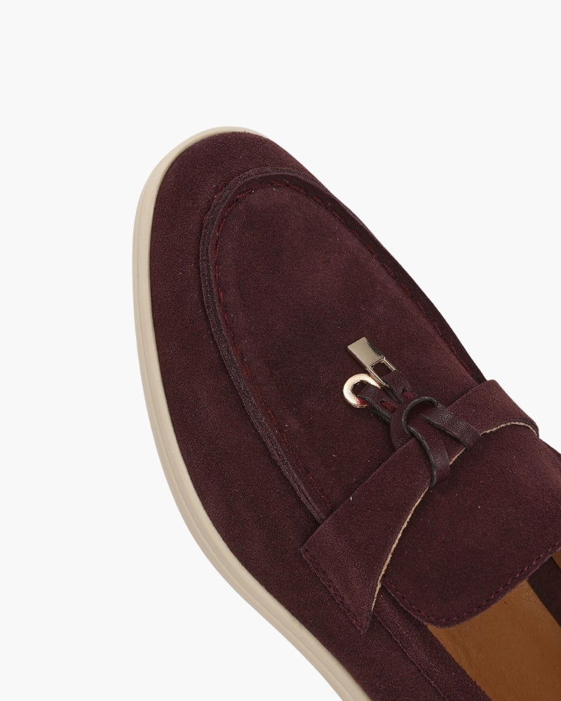 Old Money Wildleder-Damen-Loafer