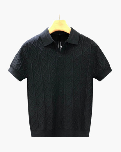 Signature Textured Strickpolo