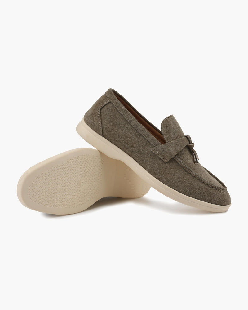 Old Money Wildleder-Damen-Loafer