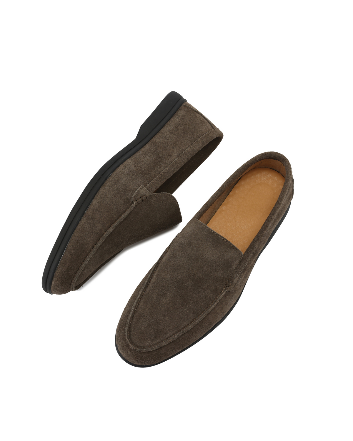 Premium Wildleder-Loafer - Black Soles