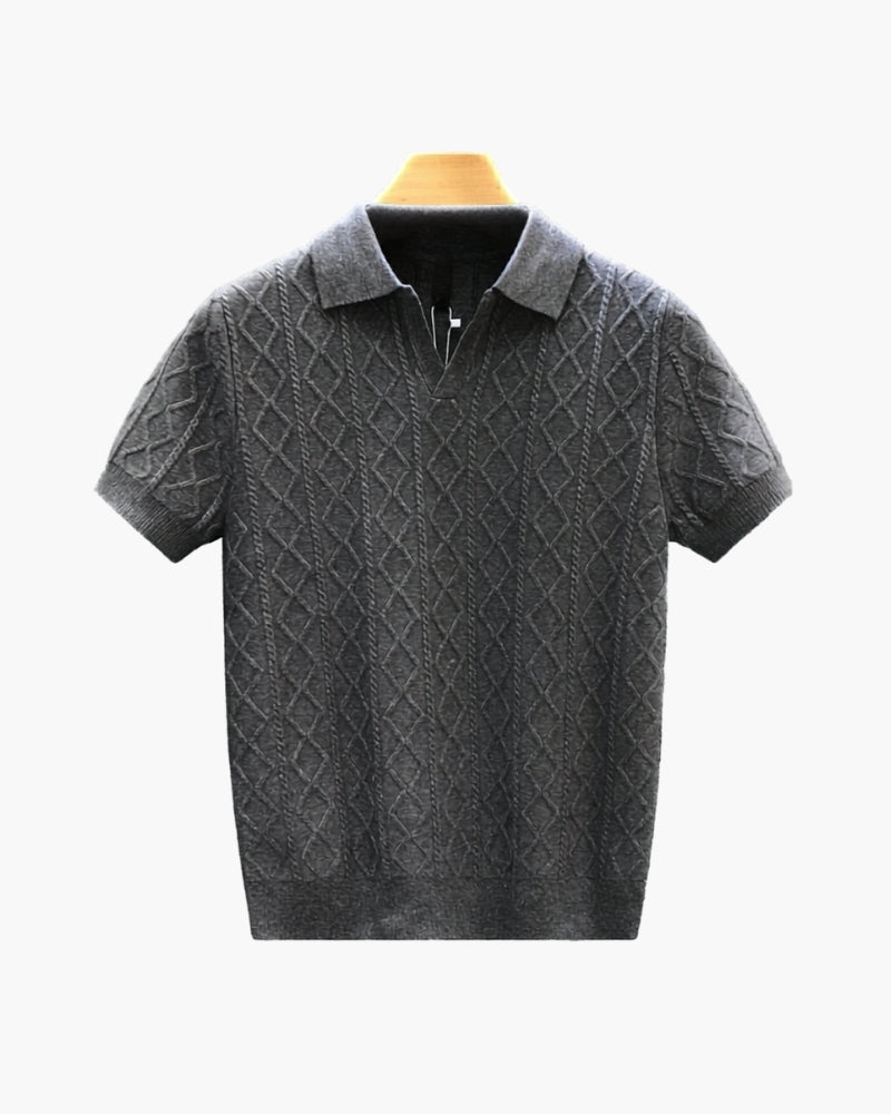 Signature Textured Strickpolo