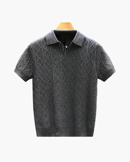 Signature Textured Strickpolo