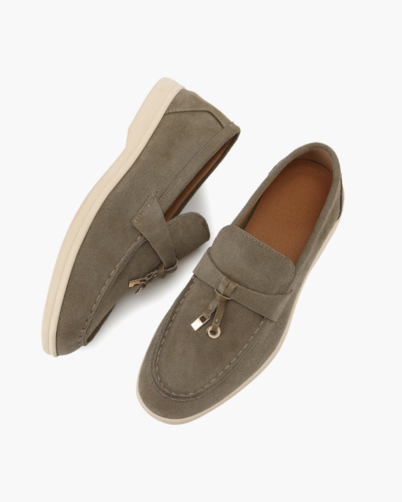 Old Money Wildleder-Damen-Loafer
