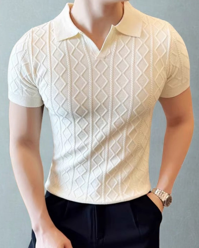 Signature Textured Strickpolo