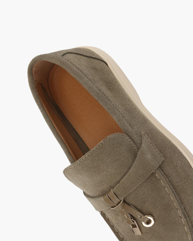 Old Money Wildleder-Damen-Loafer