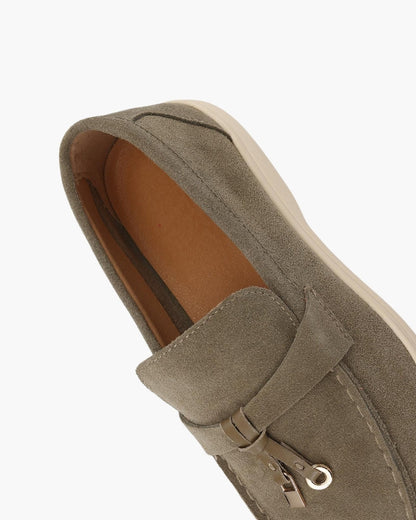 Old Money Wildleder-Damen-Loafer