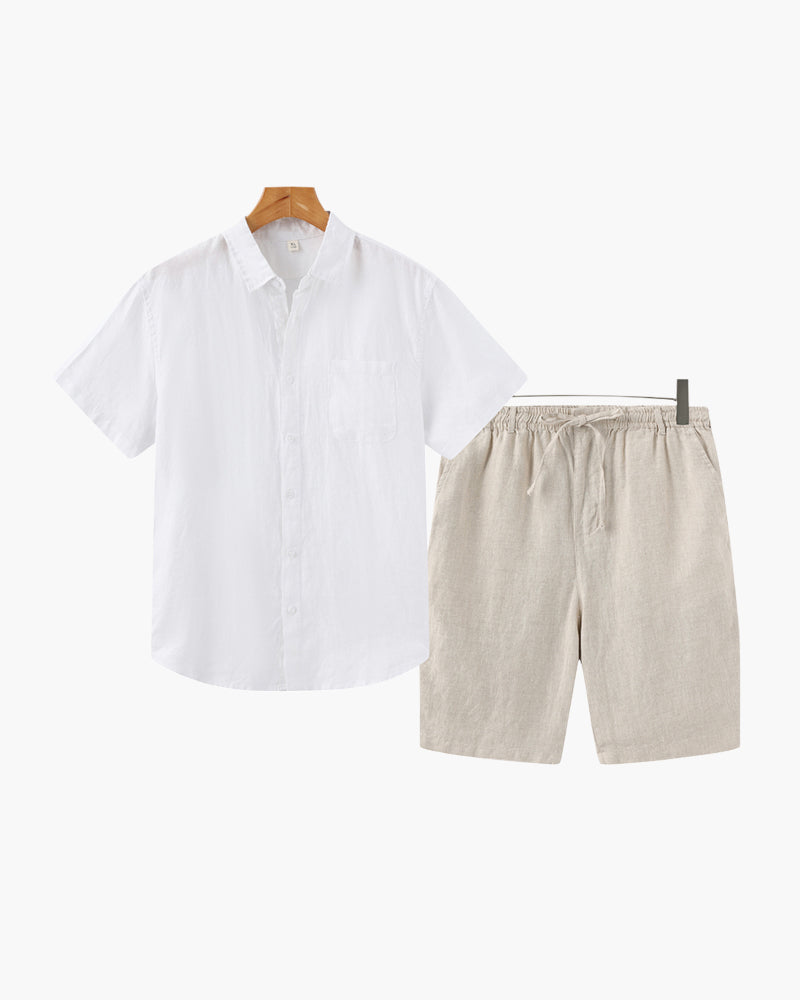 Old Money Leinen-Kombination (Shorts)