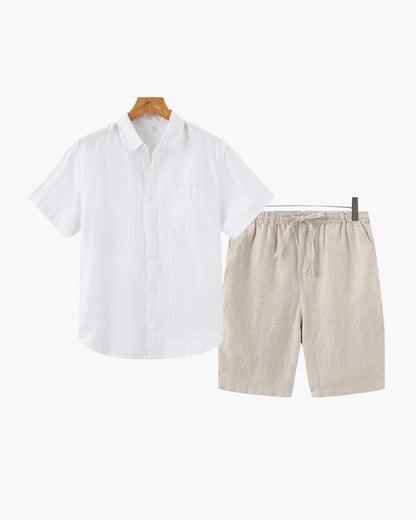 Old Money Leinen-Kombination (Shorts)