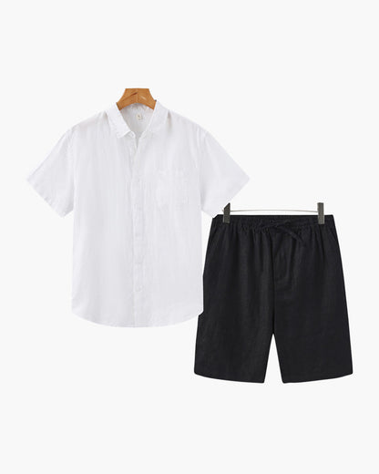Old Money Leinen-Kombination (Shorts)