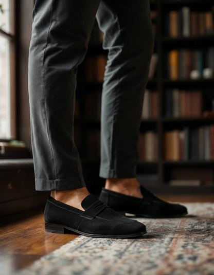 Old Money Wildleder-Penny-Loafer