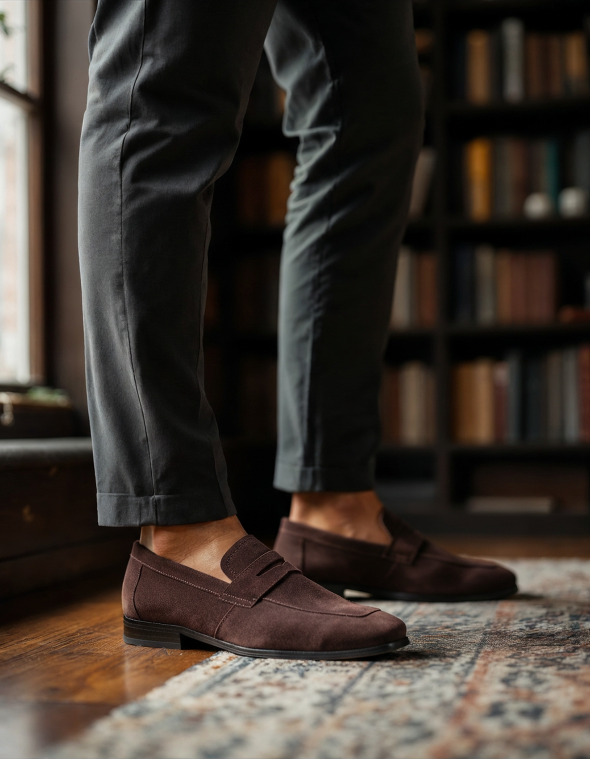 Old Money Wildleder-Penny-Loafer