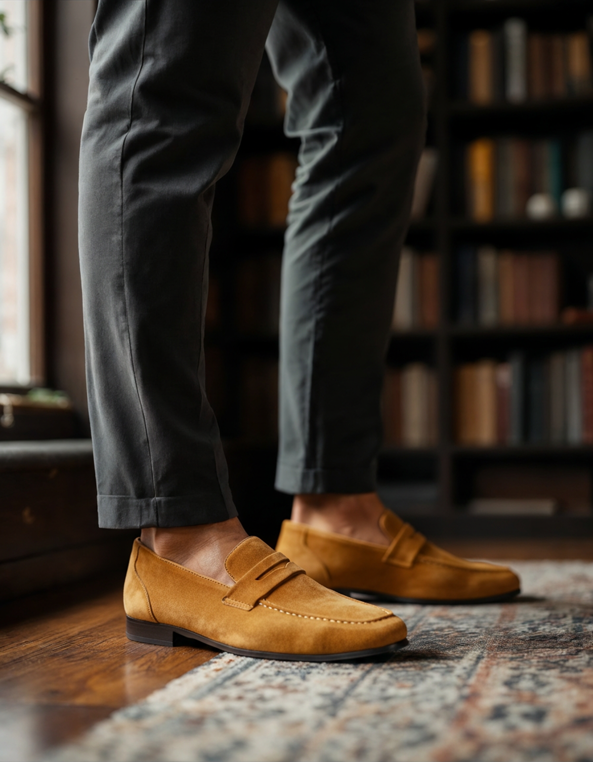 Old Money Wildleder-Penny-Loafer