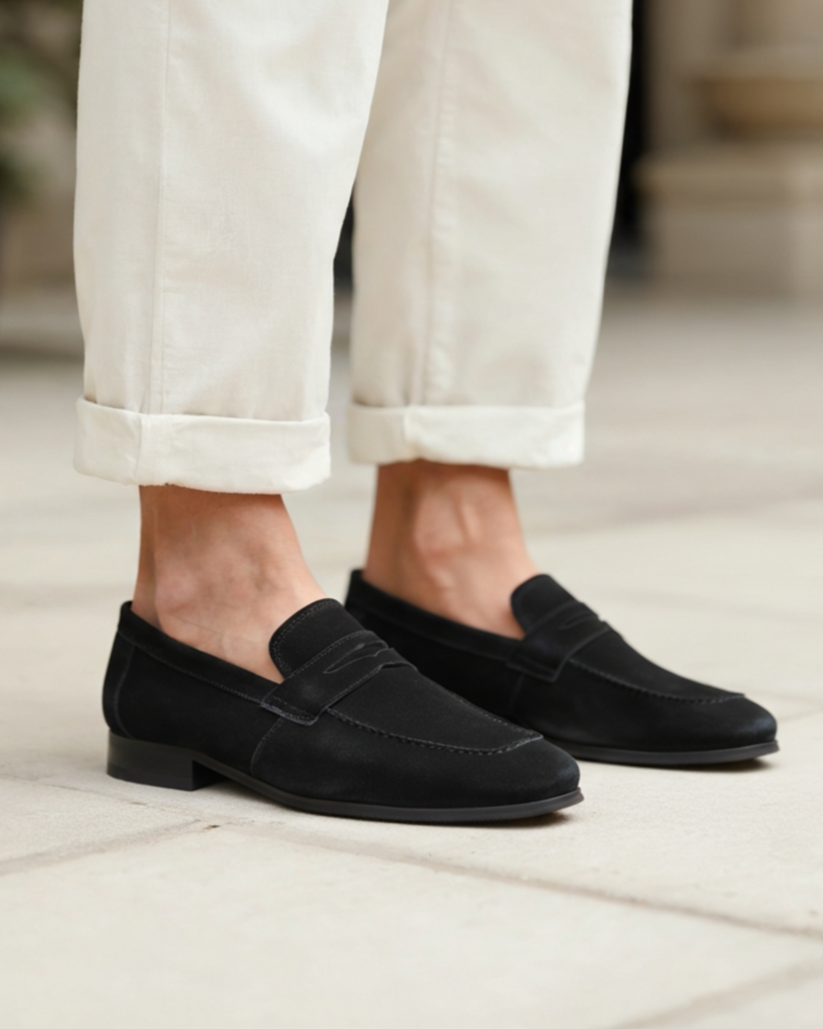 Old Money Wildleder-Penny-Loafer