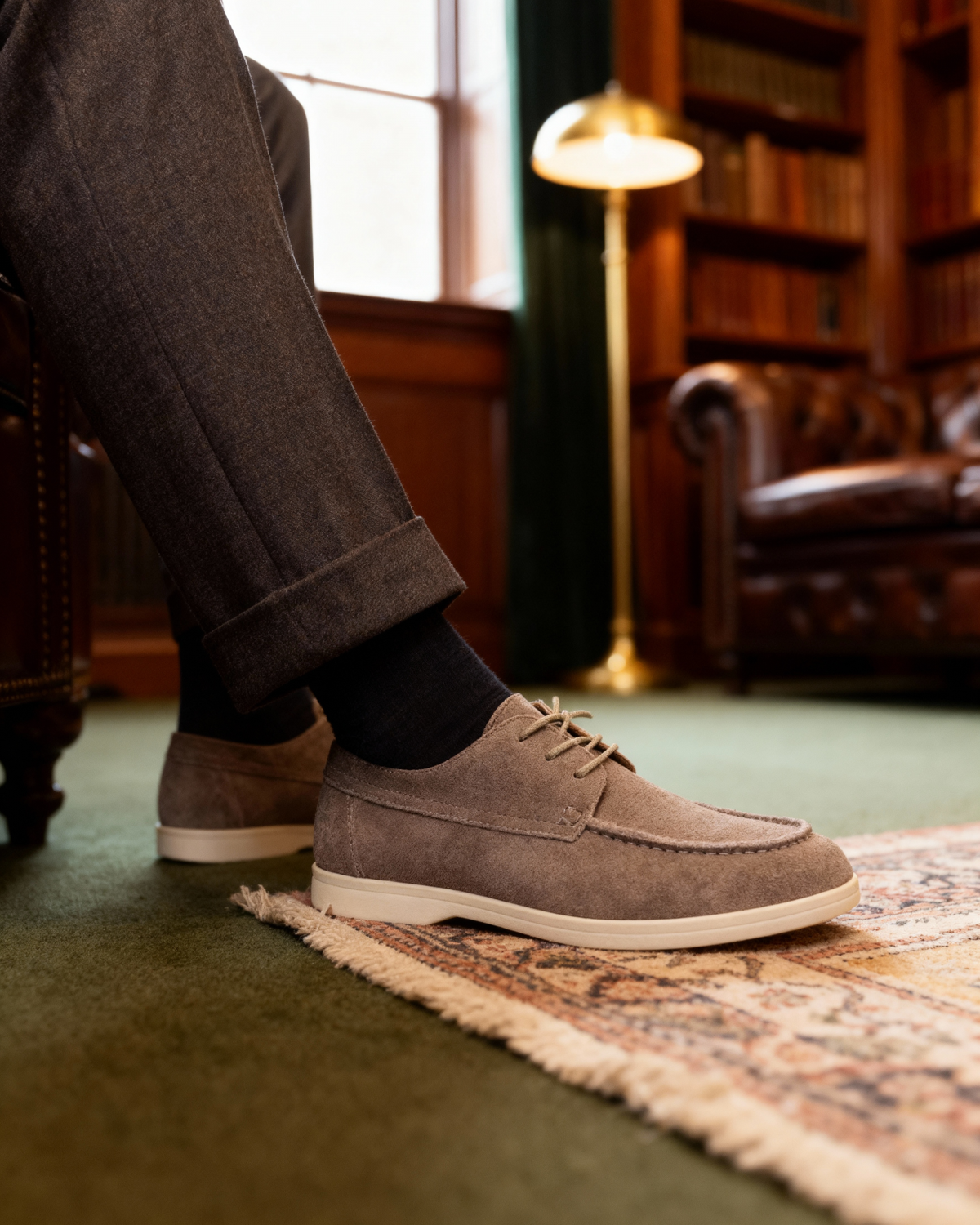 Premium-Wildleder-Schnürschuhe