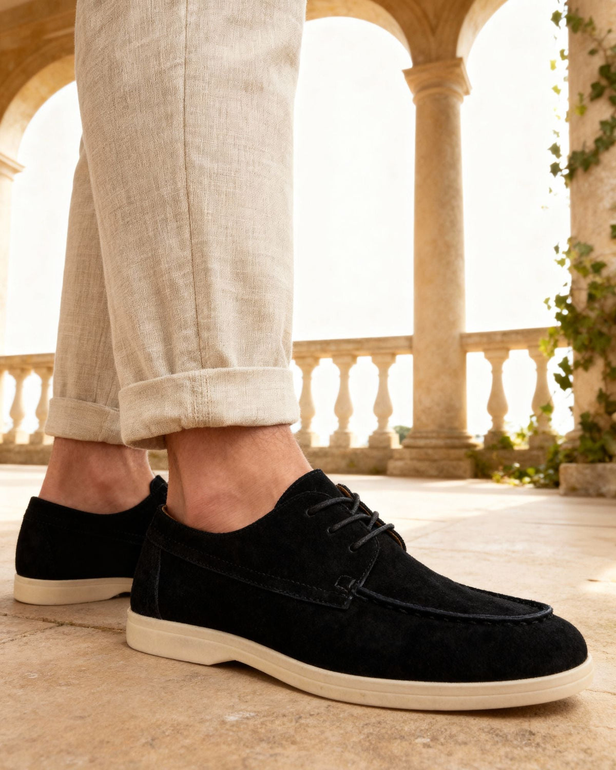 Premium-Wildleder-Schnürschuhe