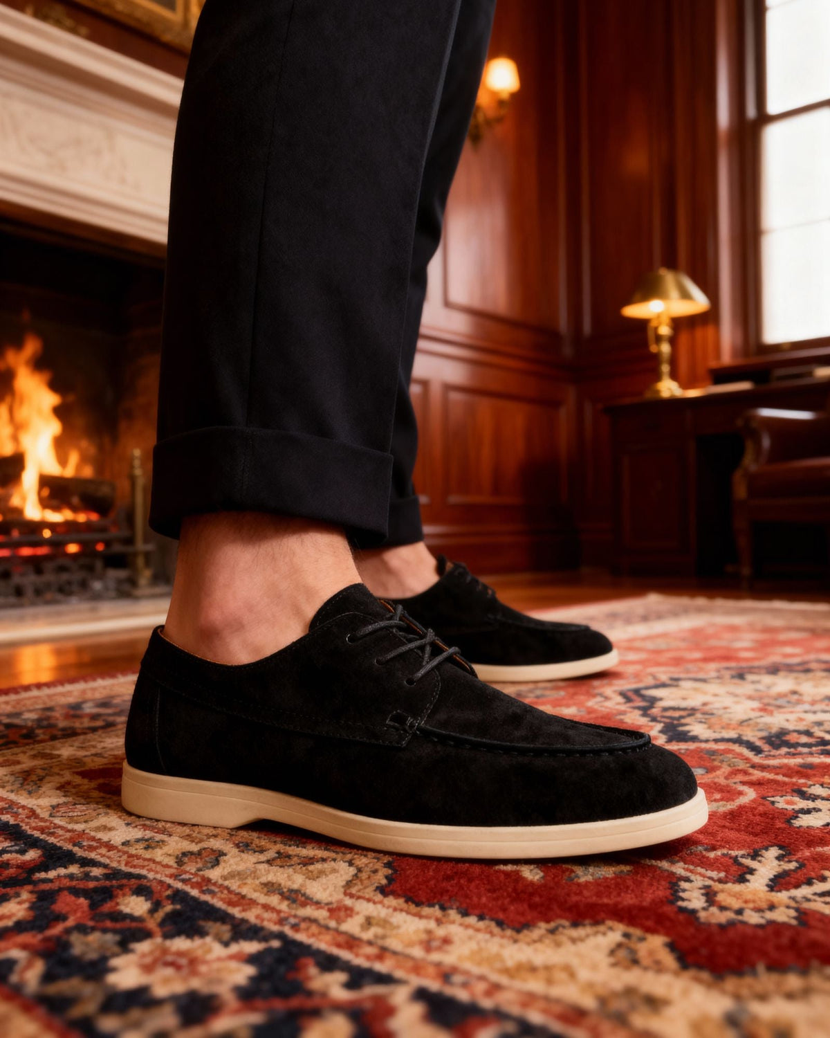 Premium-Wildleder-Schnürschuhe