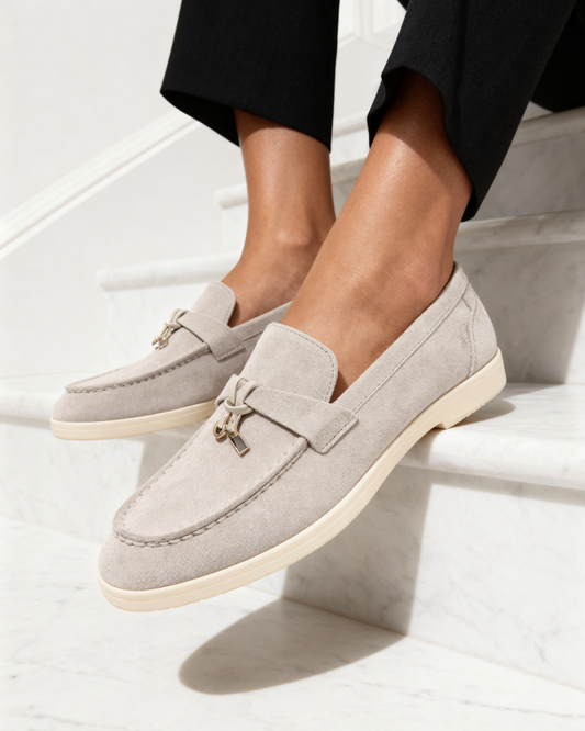 Old Money Wildleder-Damen-Loafer
