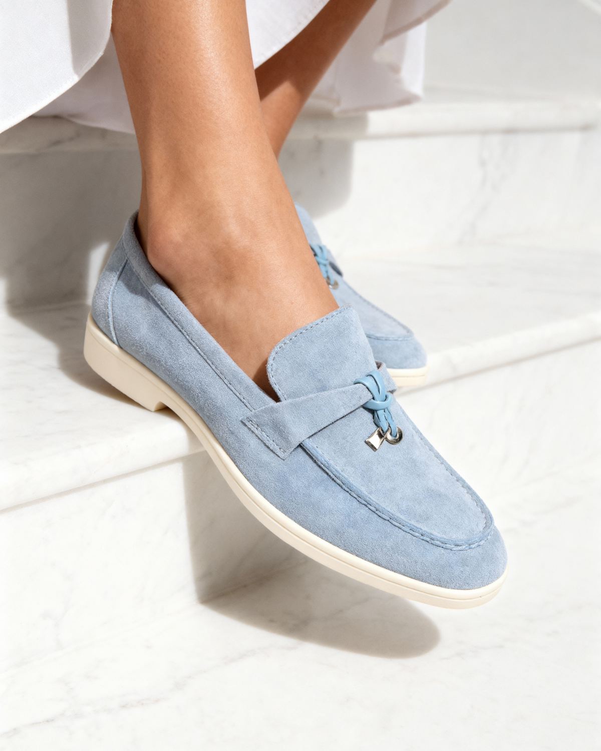 Old Money Wildleder-Damen-Loafer