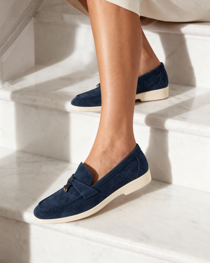 Old Money Wildleder-Damen-Loafer