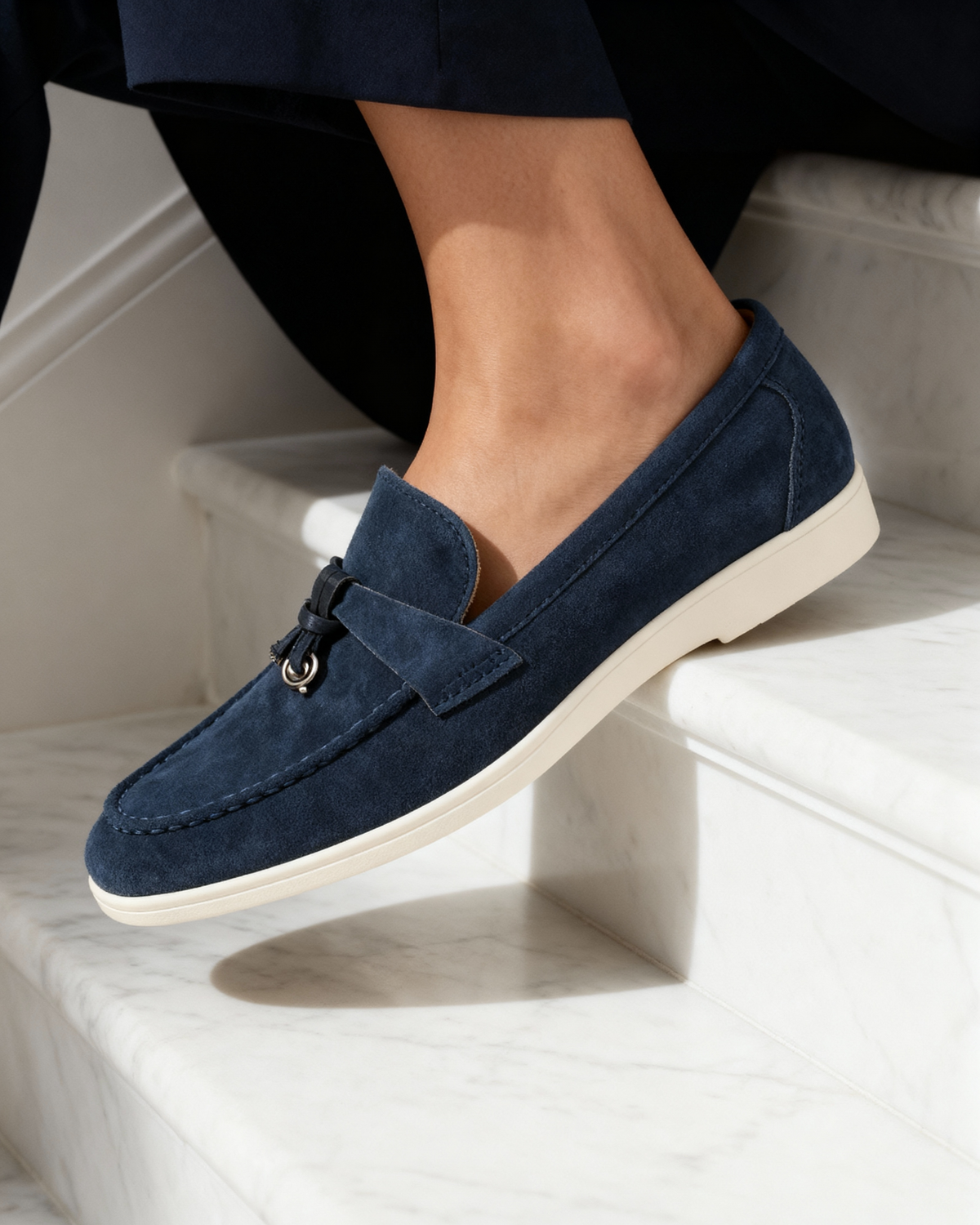 Old Money Wildleder-Damen-Loafer