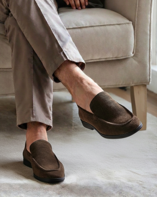 Premium Wildleder-Loafer - Black Soles