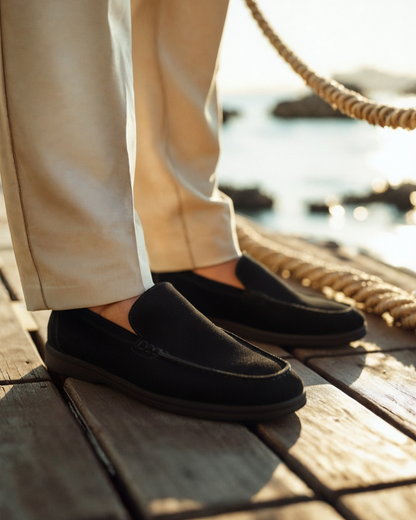 Premium Wildleder-Loafer - Black Soles